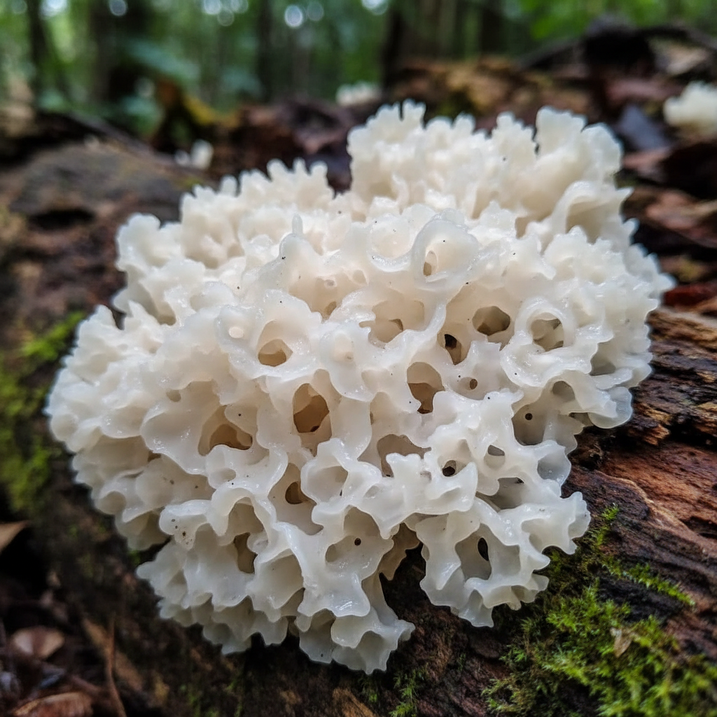 Generate a square image of tremella fuciformis